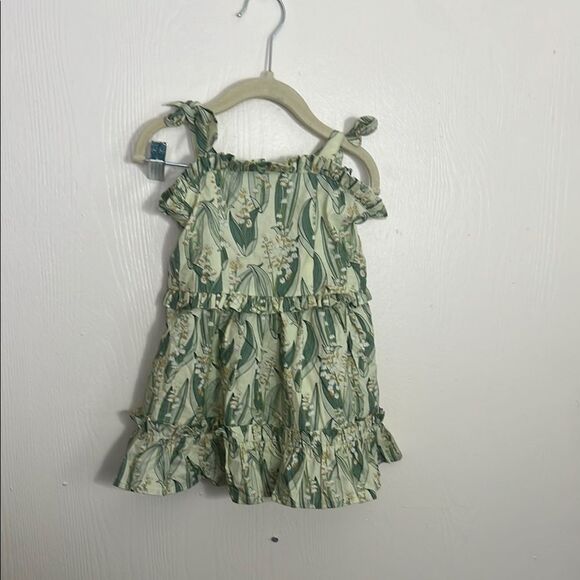 Floral Green Ruffle Dress - Picture 1 of 3
